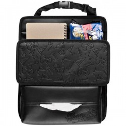 Japanese Bonform Car Snoopy Dark Pattern Multi Purpose Black Seat Back Storage Bag Tissue Bag Sundries Bag