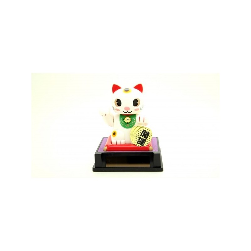Japanese Cute Lucky Cat Car Home Decoration Solar Shake Hand