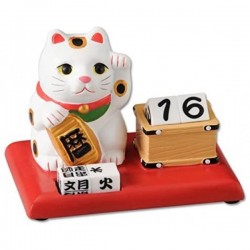 Japanese Lucky Cat Perpetual Calendar Decoration Dice
