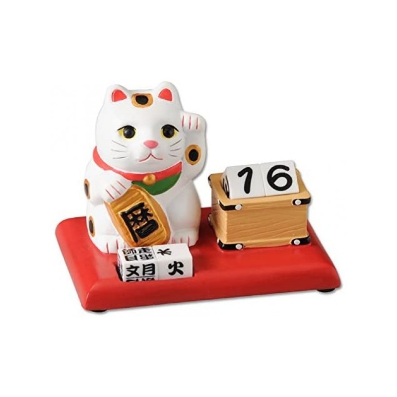 Japanese Lucky Cat Perpetual Calendar Decoration Dice