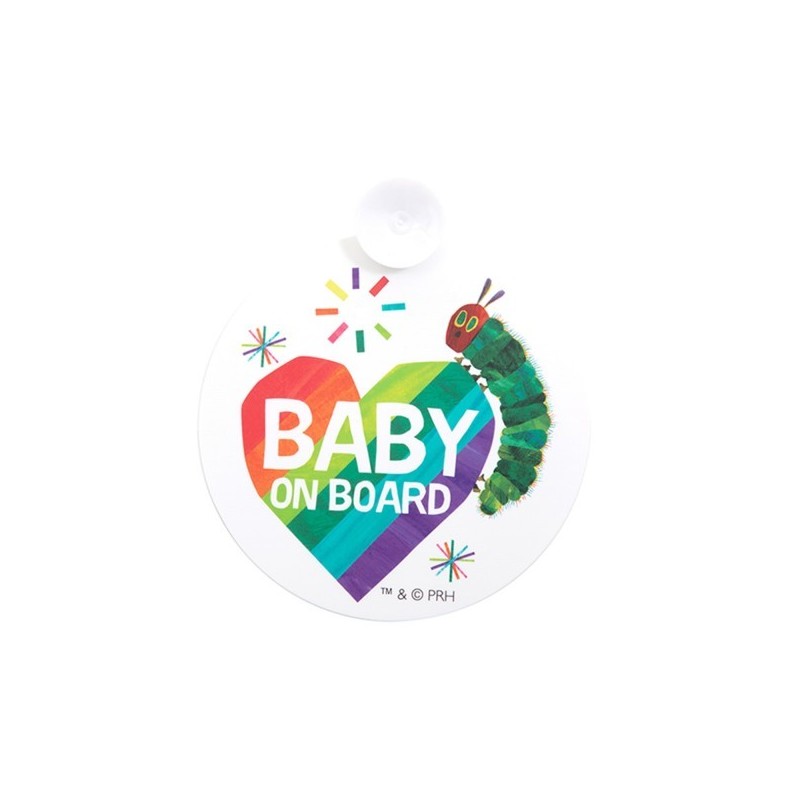 The Very Hungry Caterpillar Car Heart Shaped Baby On Board Baby Warning Blister Suction Cup On Car