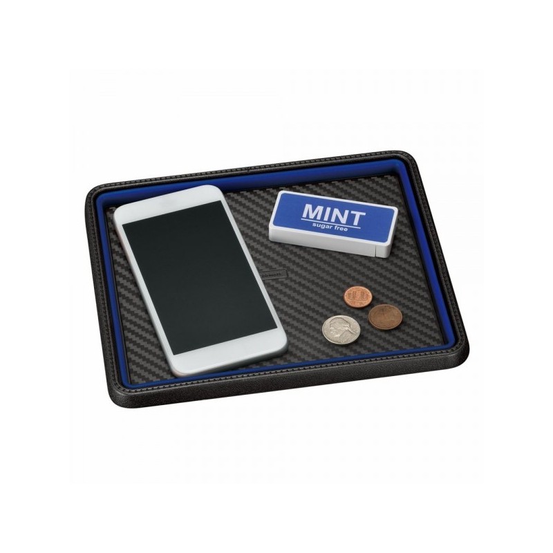 Japan Carmate Blue Edge Carbon Fiber Anti Slip Mat For Cars - Large